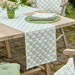 Walton & Co Olive Carnation Table Runner